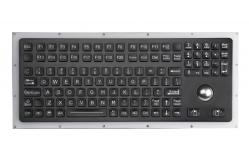 China 116 Keys Black Ruggedized Keyboard With Trackball And Numeric Keypad supplier