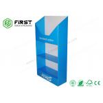 Supermarket Paper Cardboard Floor Display Stand Waterproof Glossy / Matt Lamination