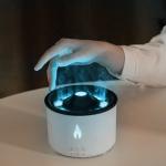 Electric Essential Oil Aroma Diffuser With Remote Ultrasonic Smart Aroma Diffuser Volcano 360ML Humidifier Flame for sale