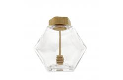 China 100ML Transparent Hexagon Honey Jars Jam Sauce Hex Honey Jars supplier