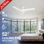 Remote Control Plastic Dimmable LED Ceiling Fan Color Changing Lighting for sale