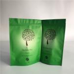 Waterproof Biodegradable Stand Up Coffee Pouches Slimming Matcha Green Tea Kraft Paper Bags for sale