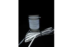 China 20mm 10mm Grey Polyester Reflective Bias Binding Tape High Light Reflex Silver supplier