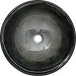 Round Single Bowl Bathroom Sink With Foil Classic Countertop Vanity Basin