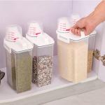 4lbs Airtight Rice Containers 2.5L 3L Plastic Kitchen Organizer