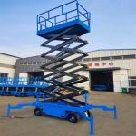 10m Aerial Work Platform Lift Hydraulic Scissor Lifter With Four Outriggers for sale