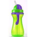 Green Purple 9oz 290ml Baby Weighted Straw Cup With Handle