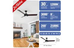 China Lighting and Circuitry Design Ceiling Fan 1stshine Dimmable LED Lighting with Remote supplier