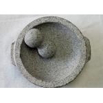 Food Safe Stone Mortar And Pestle Molcajete Guacamole With Handles for sale