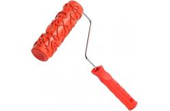 China 7 DIY Patterned Paint Roller Rubber Texture With Plastic Handle supplier
