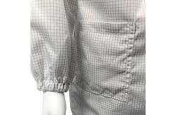 China 5mm Grid ESD Antistatic Safety Coat Breathable Mesh Back For Cleanroom supplier