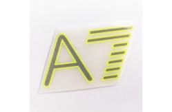 China Eco Friendly 3D Silicone Heat Transfer Clothing Labels With Reflective Effect supplier