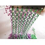 Colorful Double Hook Decorative Aluminum Chain Link Mesh For Shower Curtain for sale