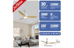 China Lighting solutions service 1stshine LED ceiling fan with remote and down rod supplier