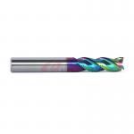 DLC Coating Square Aluminium End Mill U Shaped High Efficiency 3 Flutes 8mm