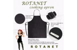 China Sleeveless Chef Bib Waterproof Kitchen Apron Long Smooth Surface Black supplier