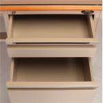 Modern MDF Board L Shaped Office Desk Three Drawer Office Desk