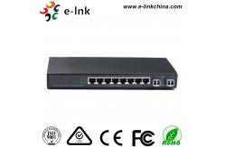 China 8G+2SFP Ring Type Ethernet Fiber Optic Switch 1000M SFP Distance 16K MAC supplier