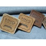 High Quality Custom Logo Embossed Real Leather Labels Patches for Jeans and Bags for sale
