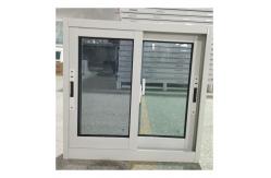 China Aluminum Alloy Double Aluminium Glass Sliding Window Powder Coated With Touch Lock supplier
