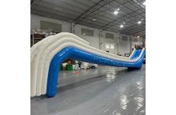 China Custom Floating Boat Yacht Water Lake Inflatable Yacht Slide For Rental supplier