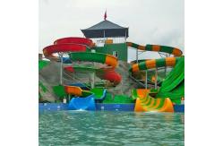 China OEM ODM Fiberglass Pool Slide Spiral Swimming Pool Slide Commercial supplier