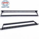 ANSHI 0.5U High Density Blank Patch Panel 24 Ports For UTP Keystone Jacks for sale