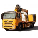 Customized 4X2 FAW  10 Tons Tow Trucks Wrecker Truck Flat Bed Truck With Crane  for Rescue for sale