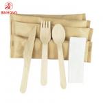 Biodegradable Compostable Disposable Spoon Knife Fork Bamboo Wooden Cutlery for sale
