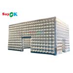 Customized Silver Inflatable Cube Tent For Party Wedding Show Exhibition Event Inflatable Air Tent for sale
