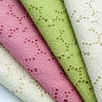 Sustainable Cotton Eyelet Trim Embroidered Mesh Lace Fabric 130cm for sale