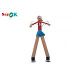 Inflatable Waving Man Red Cartoon Advertising Air Dancers Printing Attractive 5m High For Supermarket for sale