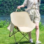 Outdoor Folding Camping Moon Chair 32 Inches Seat Width 250 Lbs Weight Capacity for sale