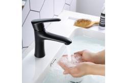 China Brass Modern Single Hole Single Handle Basin Mixer in Chrome Matte Black supplier
