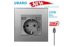 China EU Standard Electric Wall Socket And Convenient With USB Port supplier