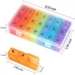 Portable Moisture Proof 7 Day Pill Box With Large Compartments for sale