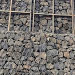 2m X 1m X 1m Standard Galvanised Steel Stone Cage Hexagonal Wire Mesh For Retaining Walls for sale