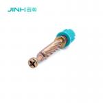 JINHAN JH-2083 Minifix Spreading Bolt - 40mm Length Cold Rolled Carbon Steel + Nylon Cam Lock Connector with Textured Finish for Cabinets, Wardrobes for sale