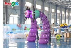 China Commercial Led Inflatable Lighting Decoration Column Flower With Eyes supplier