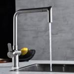 Angled Spout Smart Touch Kitchen Faucet Pull Out Sprayer Mixer CUPC for sale