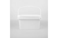 China 5L PP Tool Storage Bucket White Square Plastic Buckets Rectangular supplier