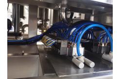 China Moving Servo Shampoo Bottle Filling Machine 4KW Water Filling And Capping Machine supplier