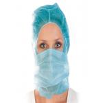 PP Non Woven Disposable Hood Space Cap Sew With 2/3 Ply Face Mask Free Samples for sale