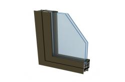China 60 Series Aluminum Casement Window Profiles Anodizing Brown Extruded Aluminium Frame supplier