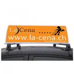 Waterproof Car LED Sign Display , Outdoor Full Color Taxi Roof Screen Double Side for sale