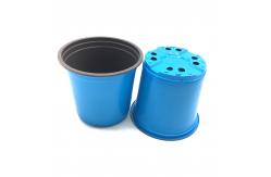 China Cylindrical 0.5L Mini White Plastic Flower Pots Easy Transplanting supplier