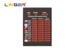 China USA Led Exchange Rate Sign / Indoor Electronic Currency Exchange Display supplier