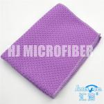 Microfiber 40*40cm square piped purple household knitted big pearl towel for sale
