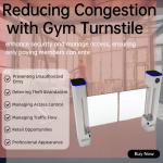 Stainless Steel Swing Barrier Turnstile with RS485/TCP/IP