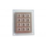 IK09 ESD Metal Numeric Keypad SUS304 Brushed For Bank Kiosks for sale